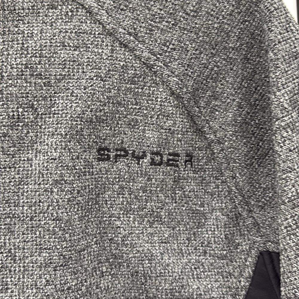 Spyder Quarter Zip Gray Black Jacket Size Medium - Picture 4 of 6